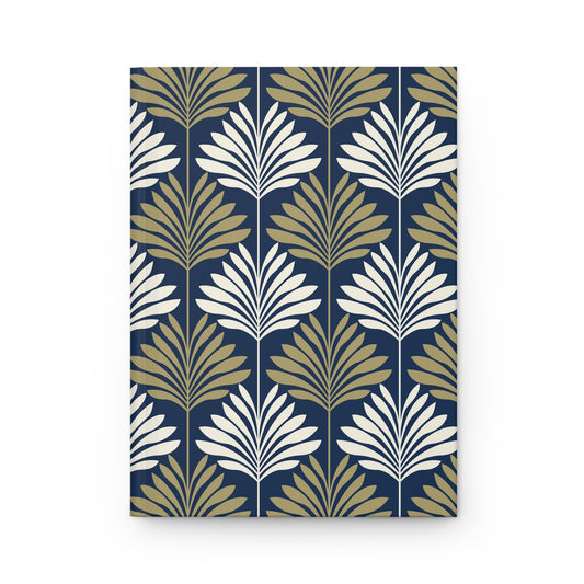 Hardcover Journal | Blue & Gold | Deco