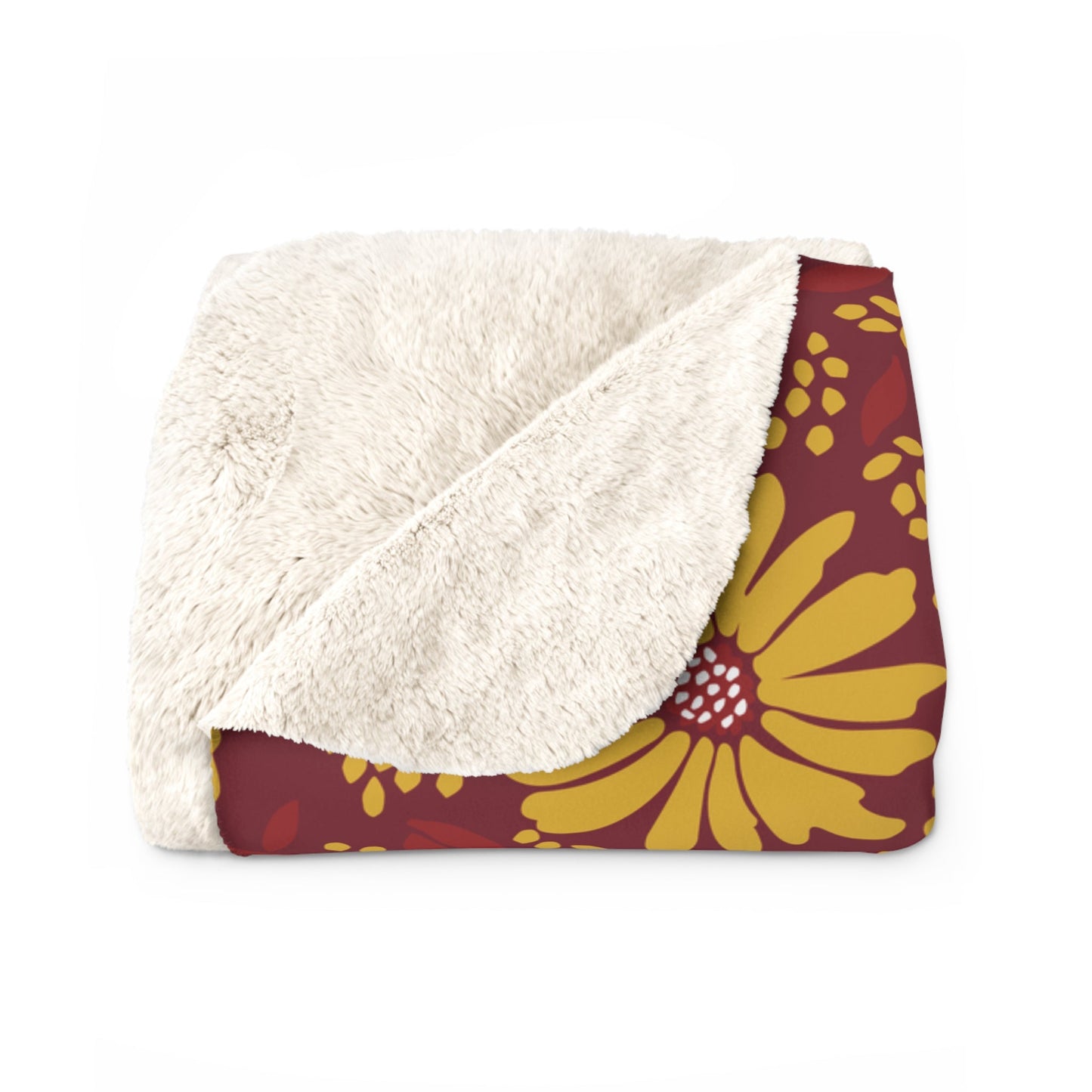 Sherpa Blanket | Red & Yellow | Bellis