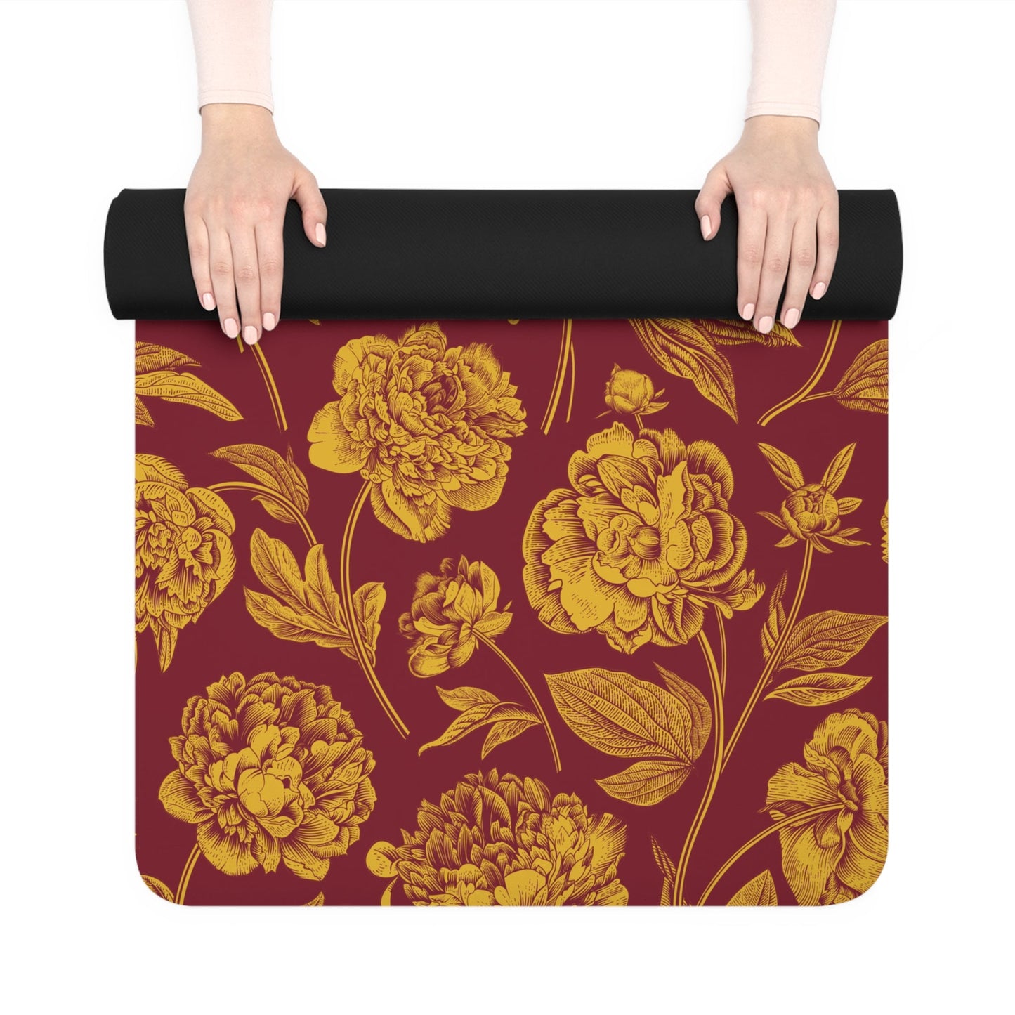 Yoga Mat | Red & Yellow | Peony