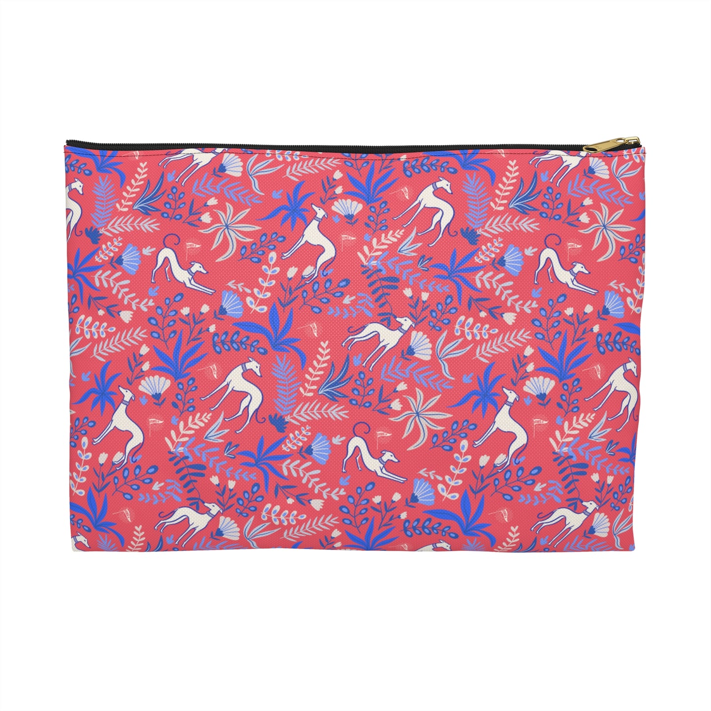 Accessory Pouch | Greyhounds | Pink Fern