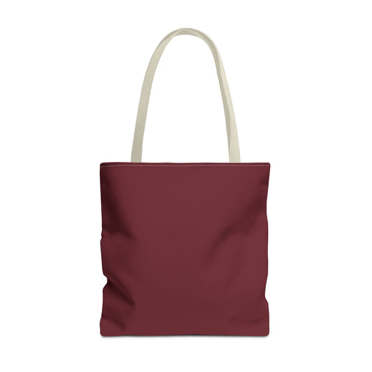 Tote Bag | Maroon & White | Burgandy