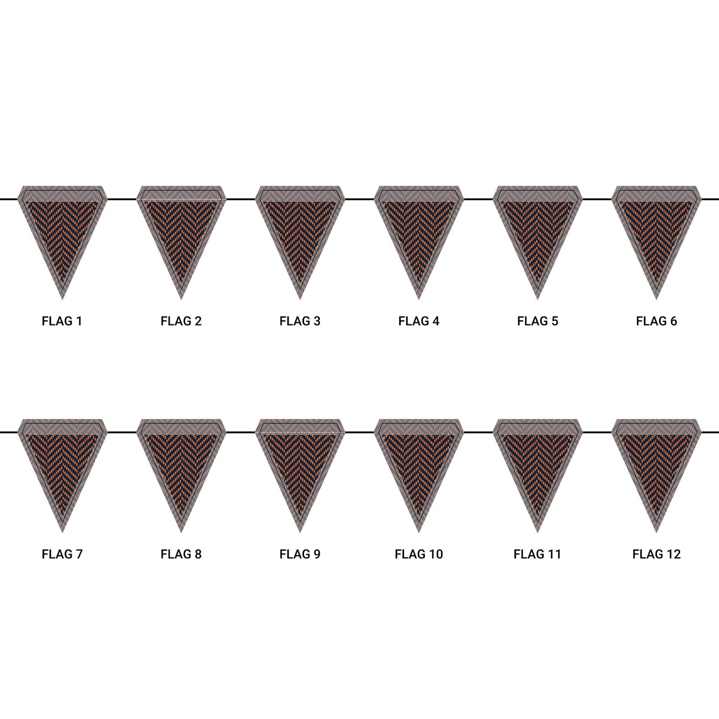 Flag Garland | Auburn, Alabama | Herringbone