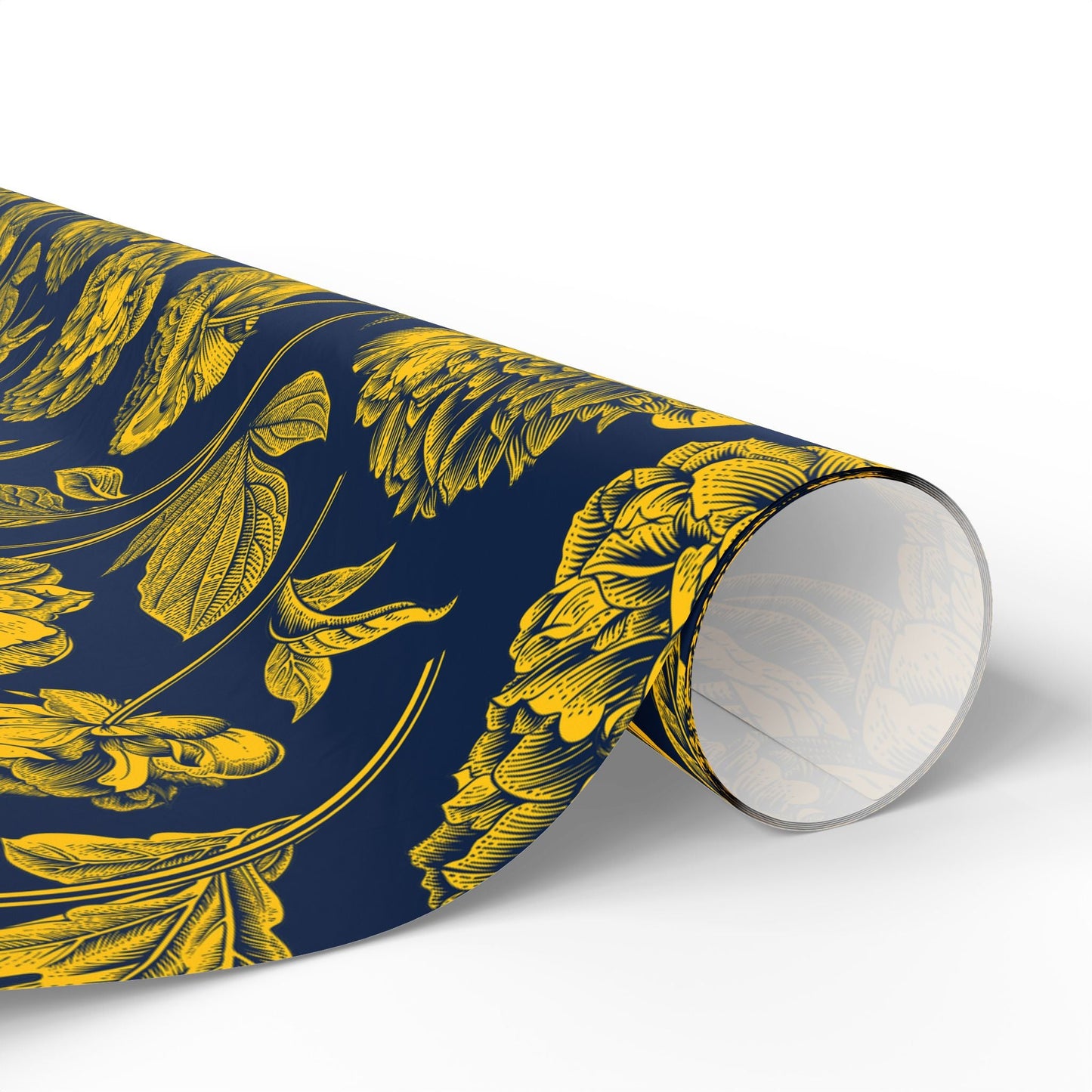 Gift Wrap | Yellow & Blue | Peony