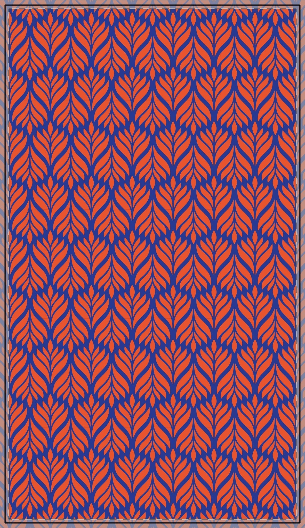 Tablecloth | Bright Blue & Orange | Palm