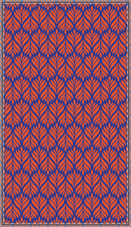 Tablecloth | Bright Blue & Orange | Palm