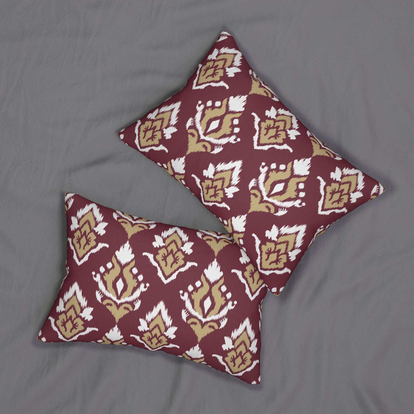 Pillow | Maroon & Gold | Ikat