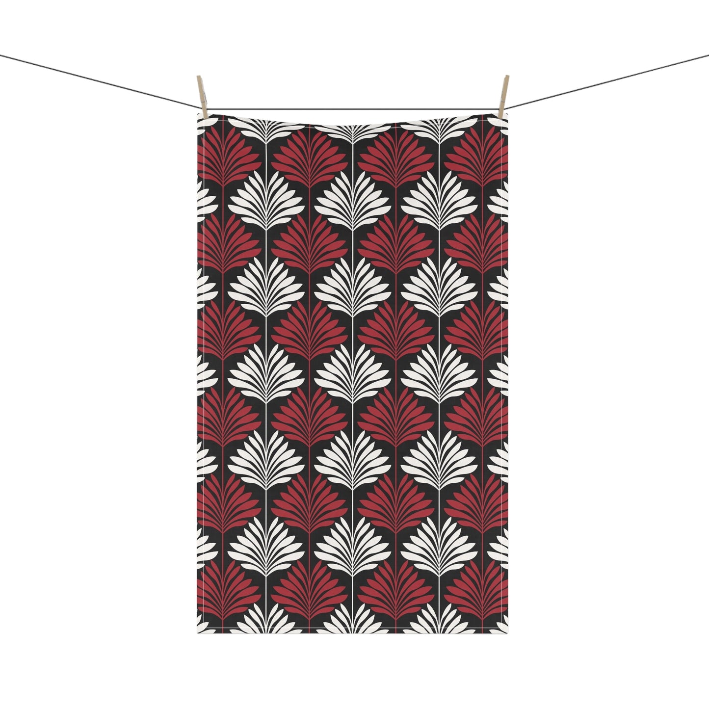 Tea Towel | Red & Black | Deco