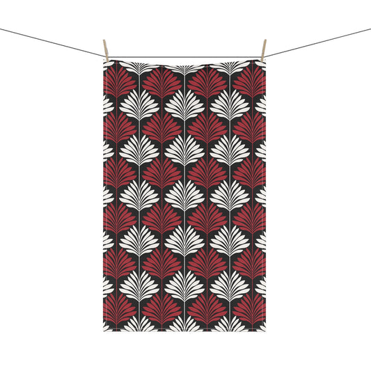 Tea Towel | Red & Black | Deco