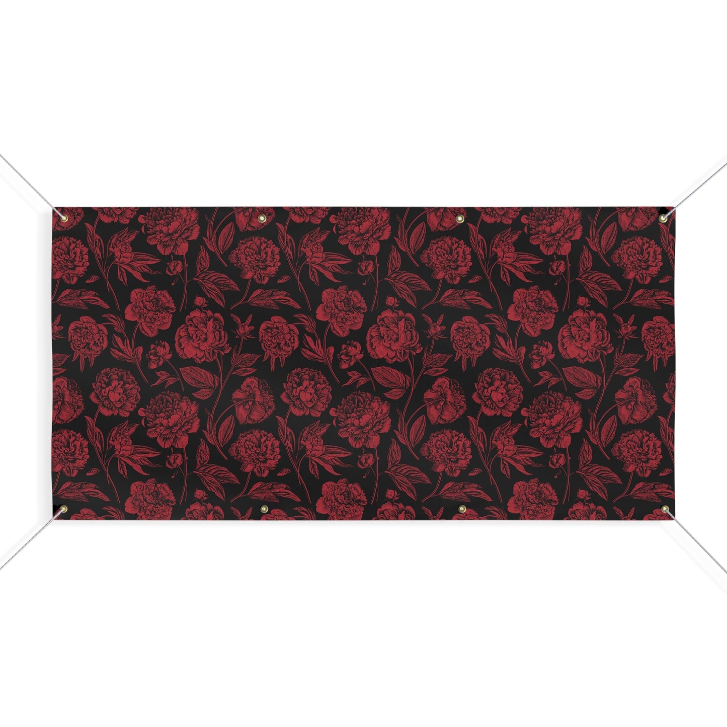 Banner | Red & Black | Peony