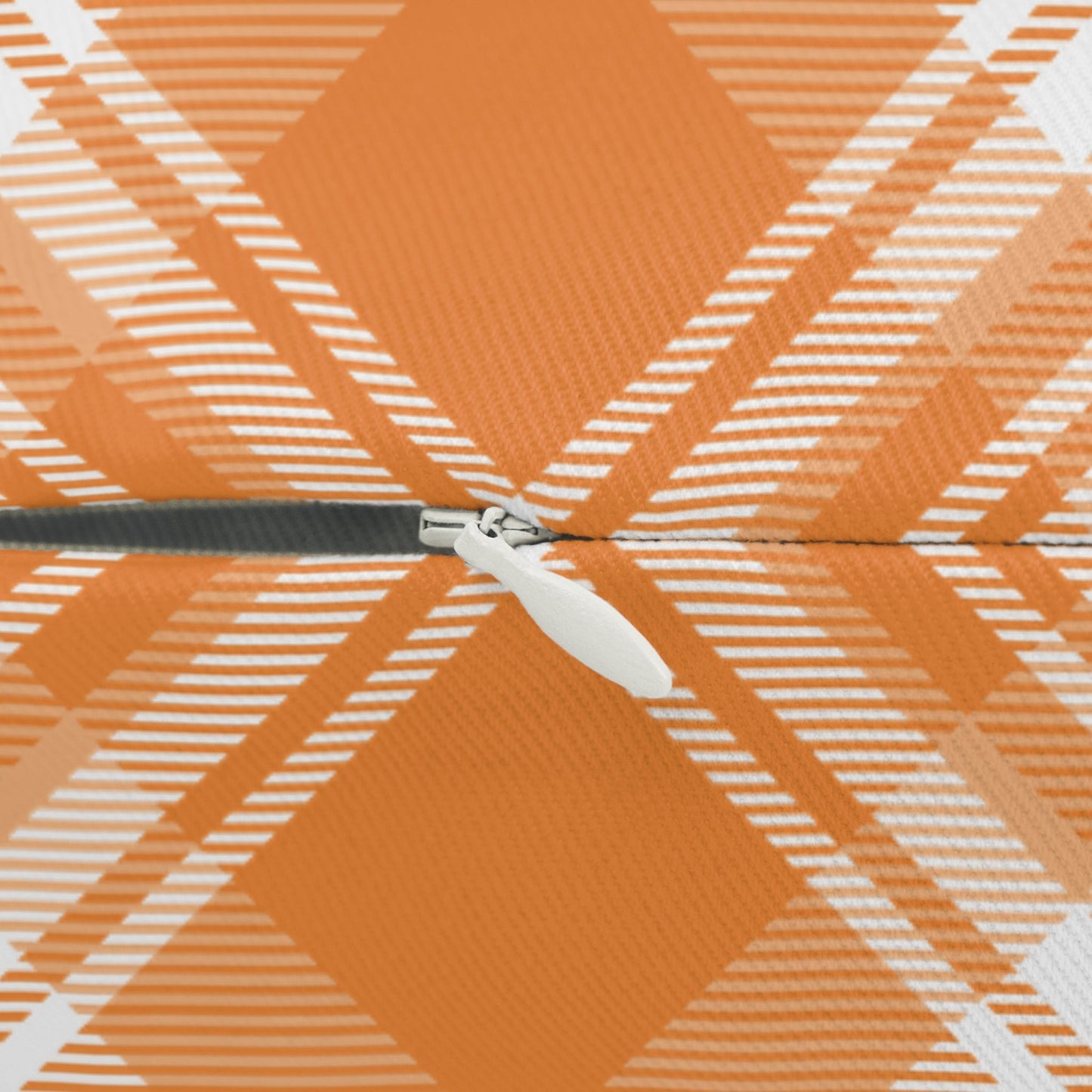 Pillow | Orange & White | Tartan