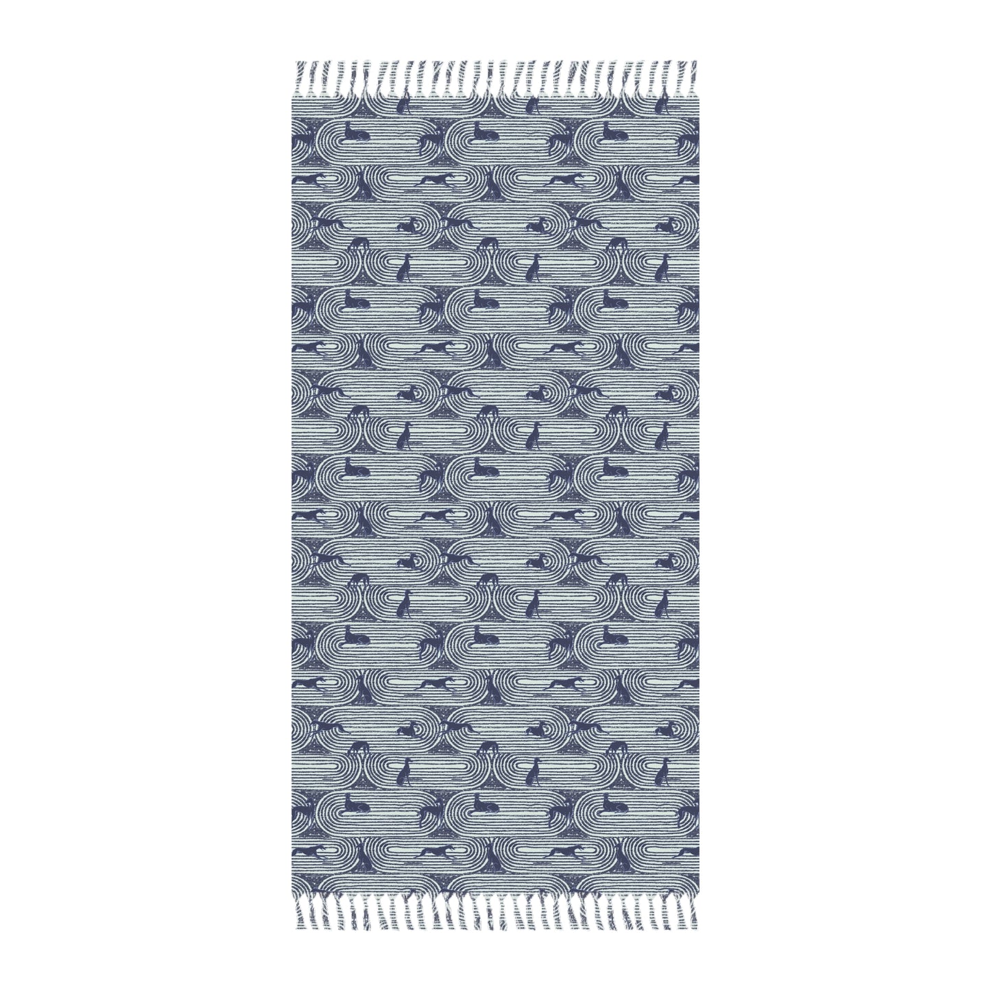 Boho Beach Towel | Greyhounds | Green Track
