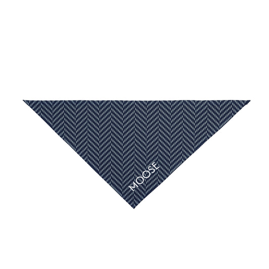 Pet Bandana- Personalized | Navy & White | Herringbone