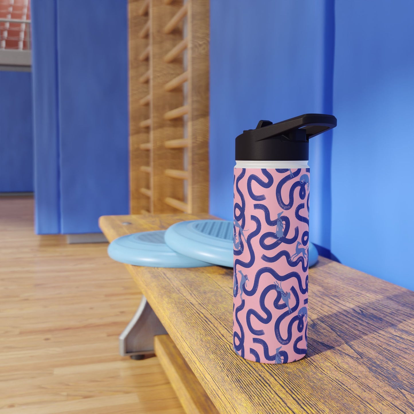 Insulated Water Bottle | Greyhounds | Pink Ribbon