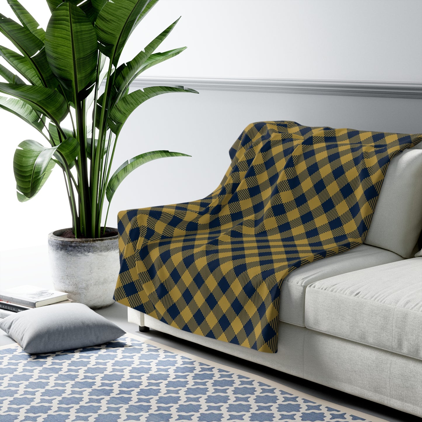Sherpa Blanket | Notre Dame, Indiana | Gingham