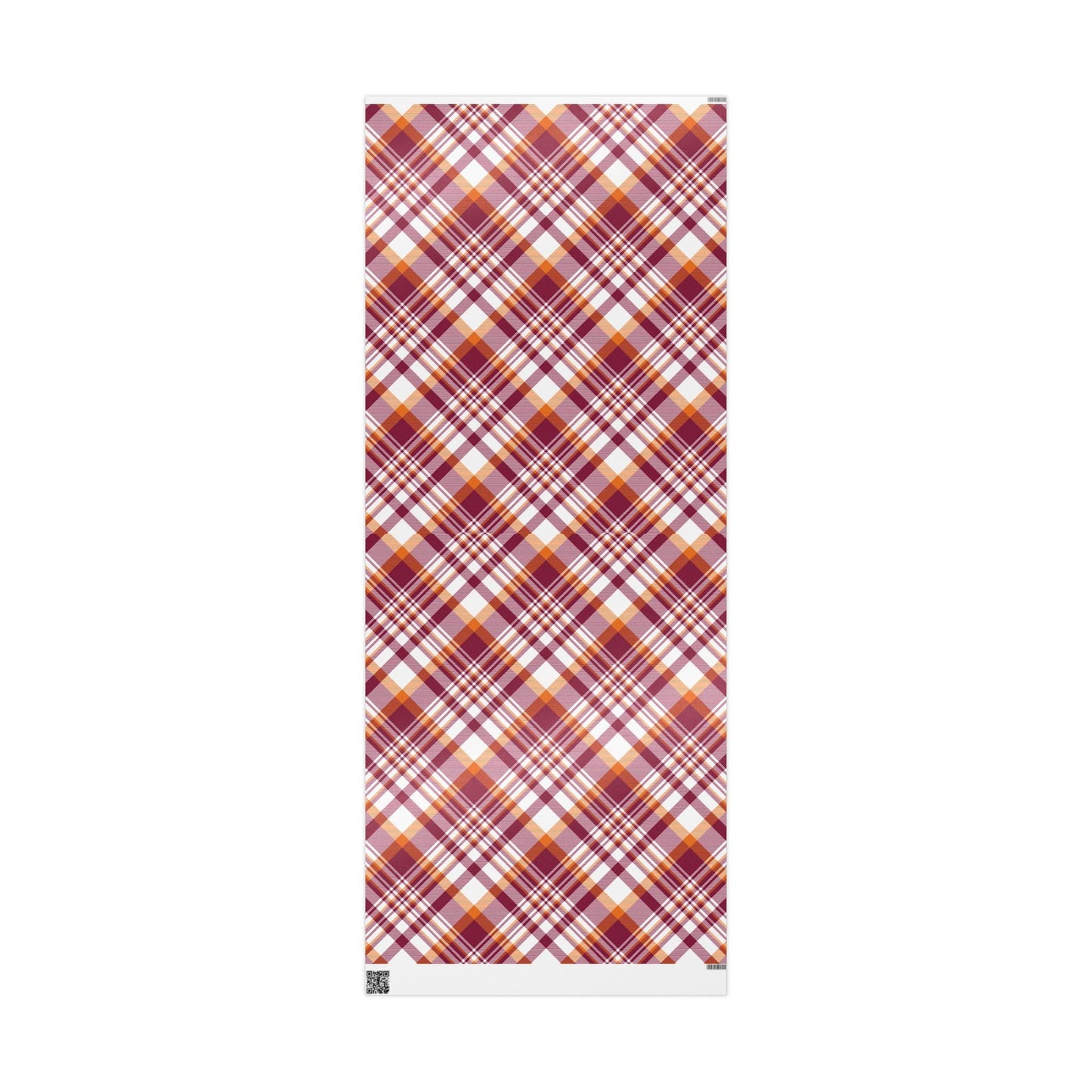 Gift Wrap | Maroon & Orange | Tartan