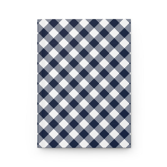 Hardcover Journal | Navy & White | Gingham