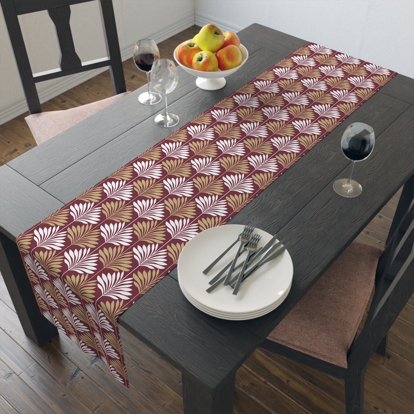 Table Runner | Maroon & Gold | Deco
