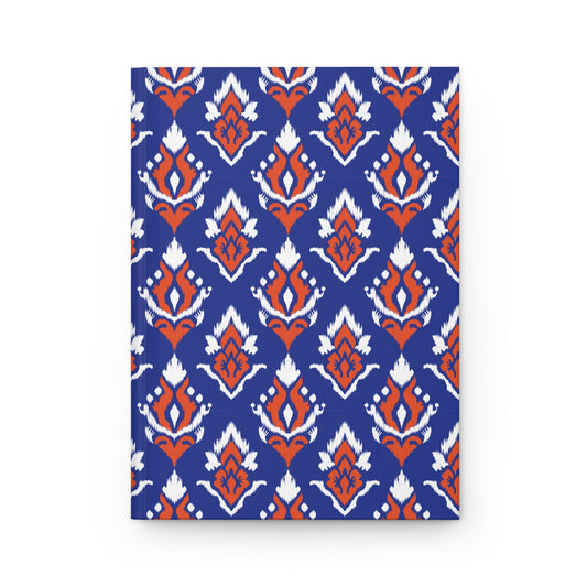 Hardcover Journal | Bright Blue & Orange | Ikat