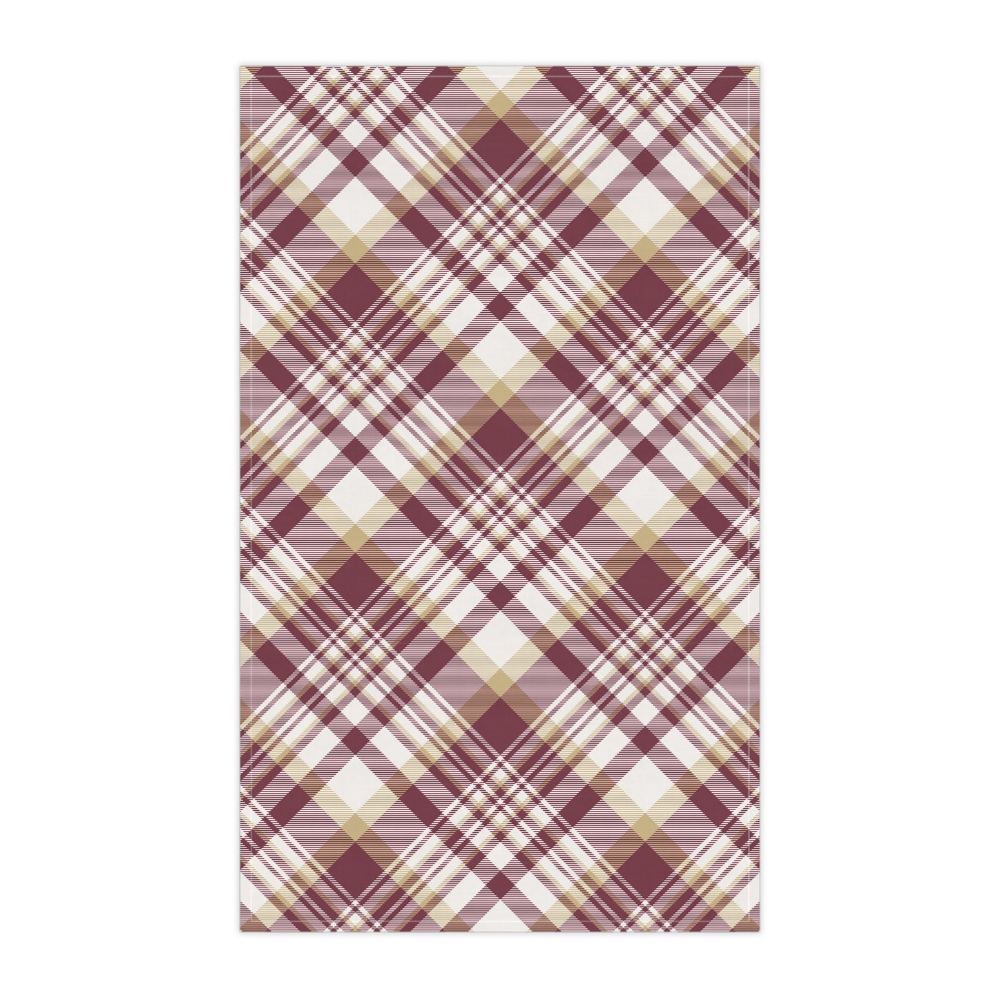 Tea Towels | Maroon & Gold | Tartan