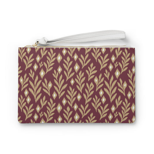 Clutch Bag | Maroon & Gold | Laurel