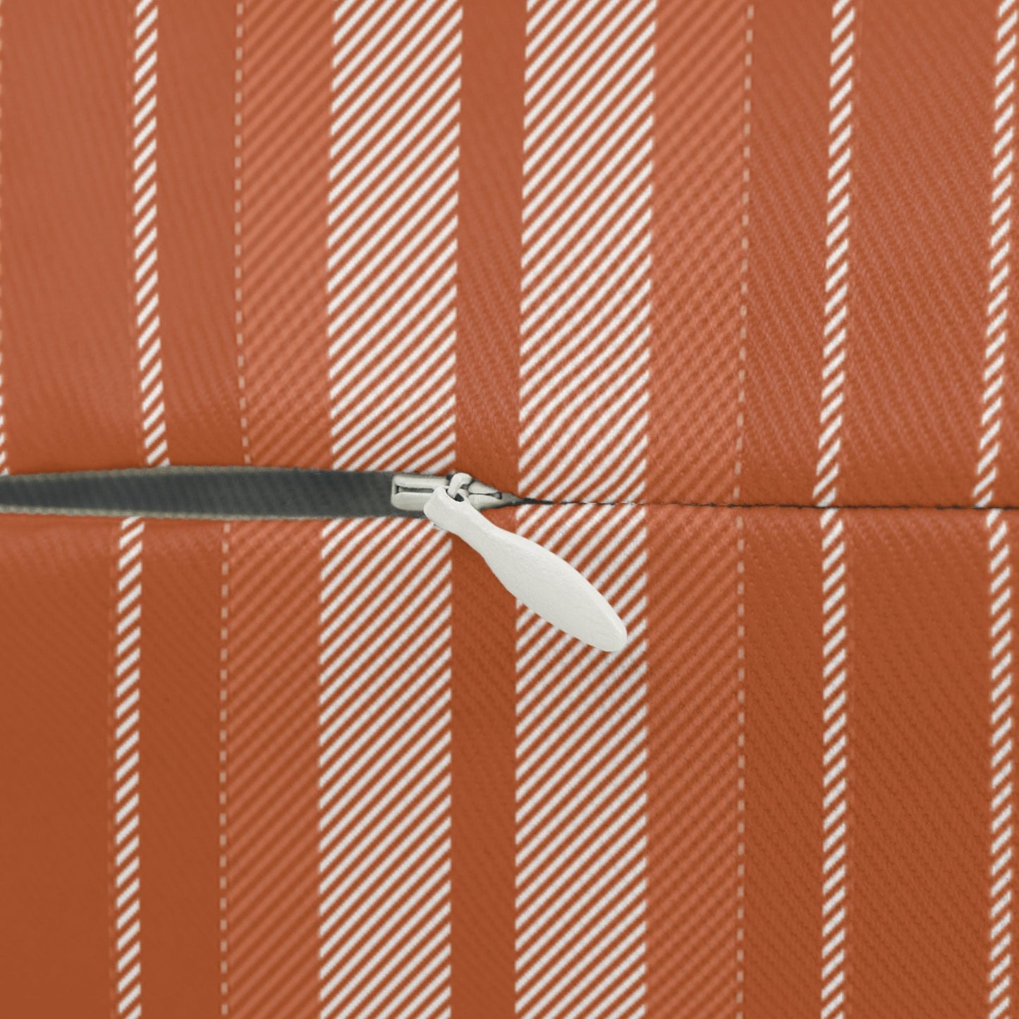 Pillow | Dark Orange & White | Stripe