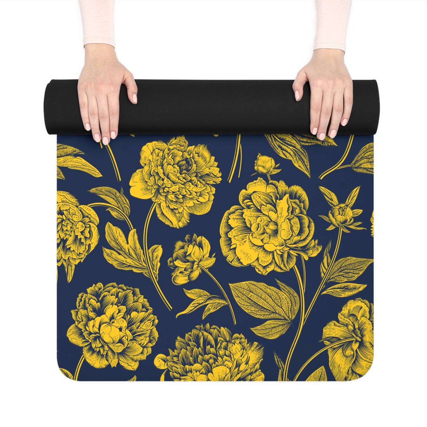 Yoga Mat | Yellow & Blue | Peony