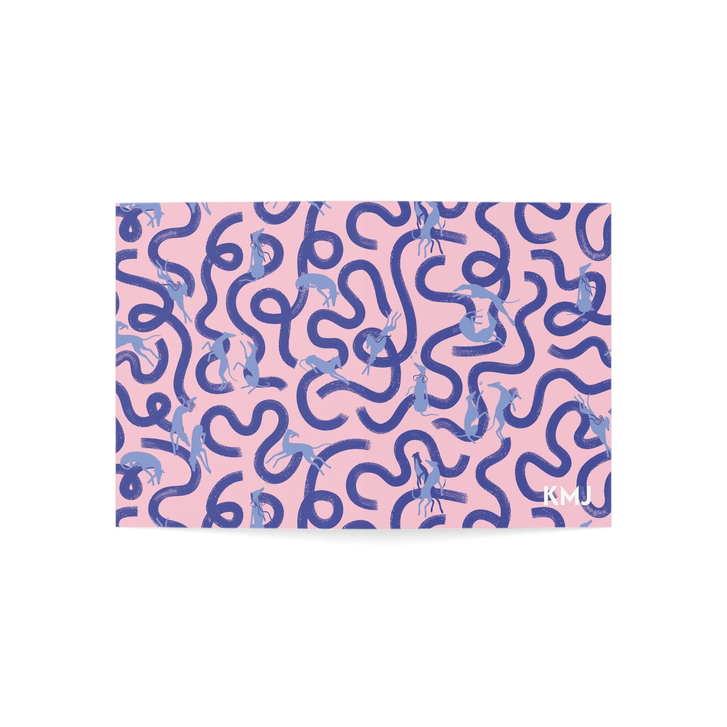 Monogram Notecards | Greyhounds | Pink Ribbon