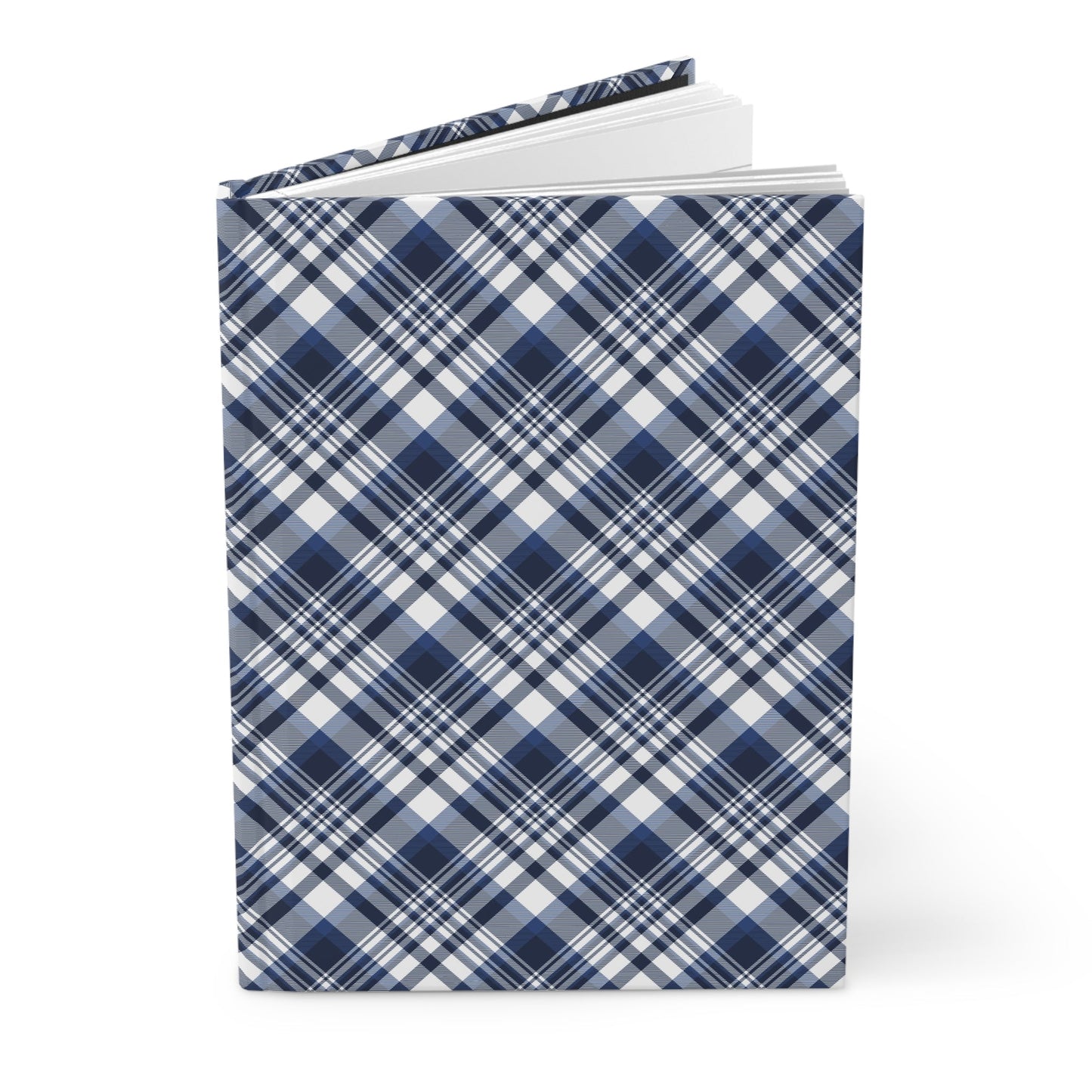 Hardcover Journal | Navy & White | Tartan