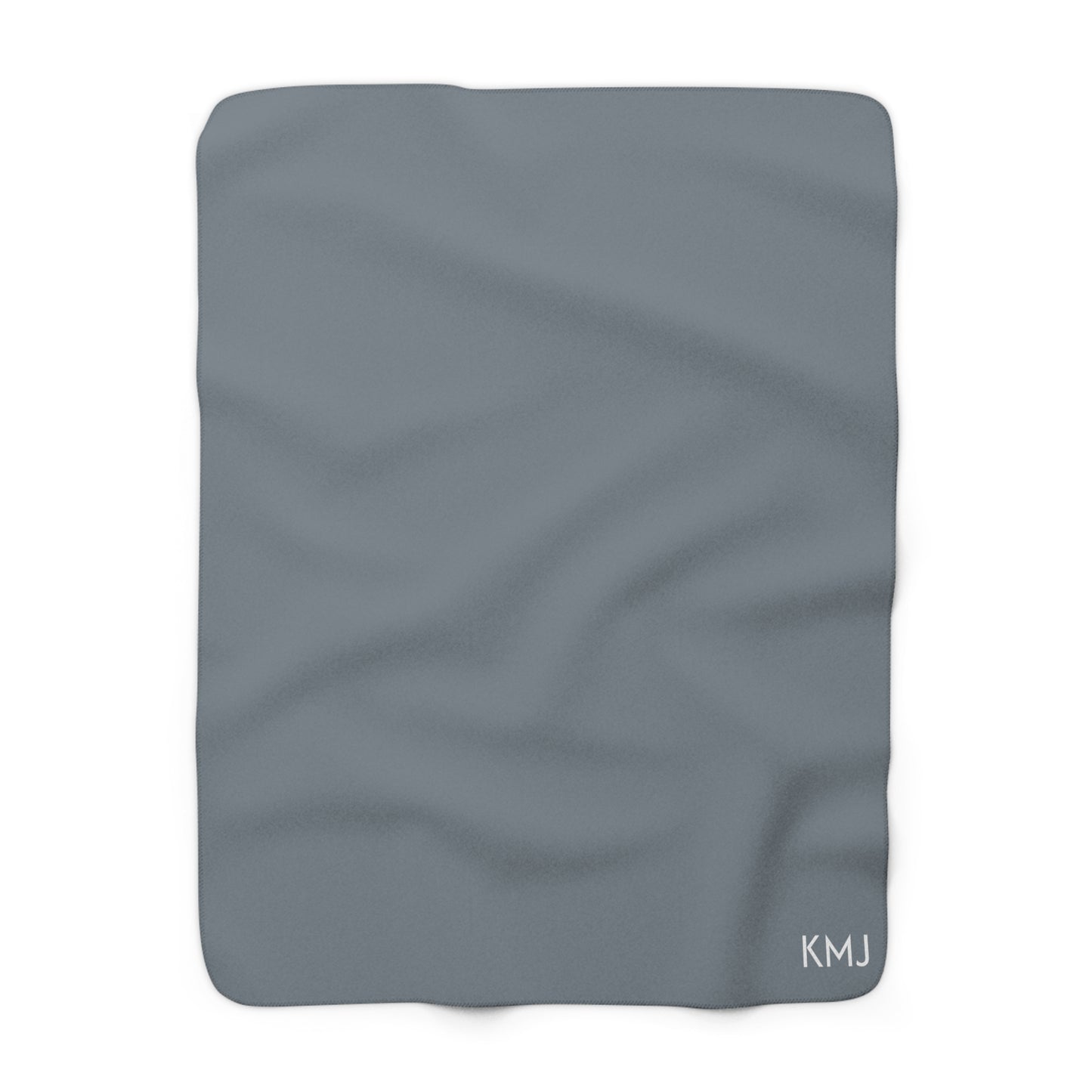 Sherpa Fleece Blanket- Personalized | Navy & White | Light