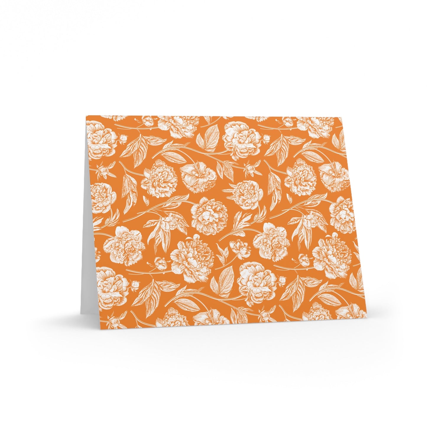 Notecards Set | Orange & White | Peony