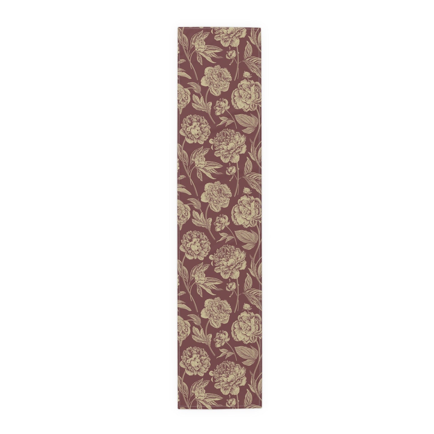 Table Runner | Maroon & Gold | Peony