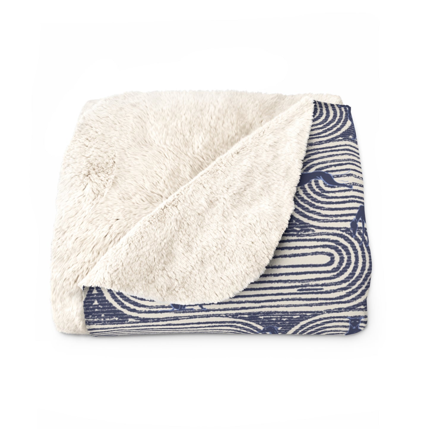 Sherpa Blanket | Greyhounds | Blue Track