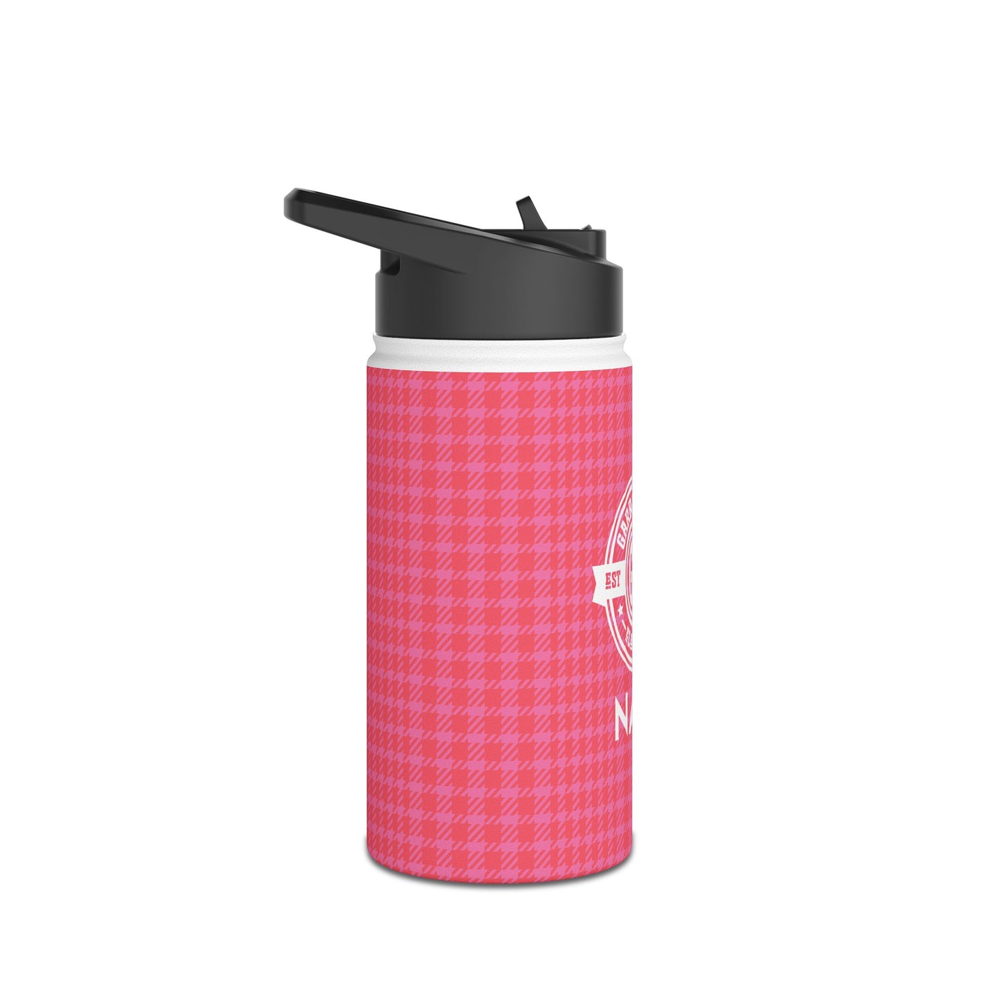 Insulated Water Bottle | Greyhounds | Pink Tartan