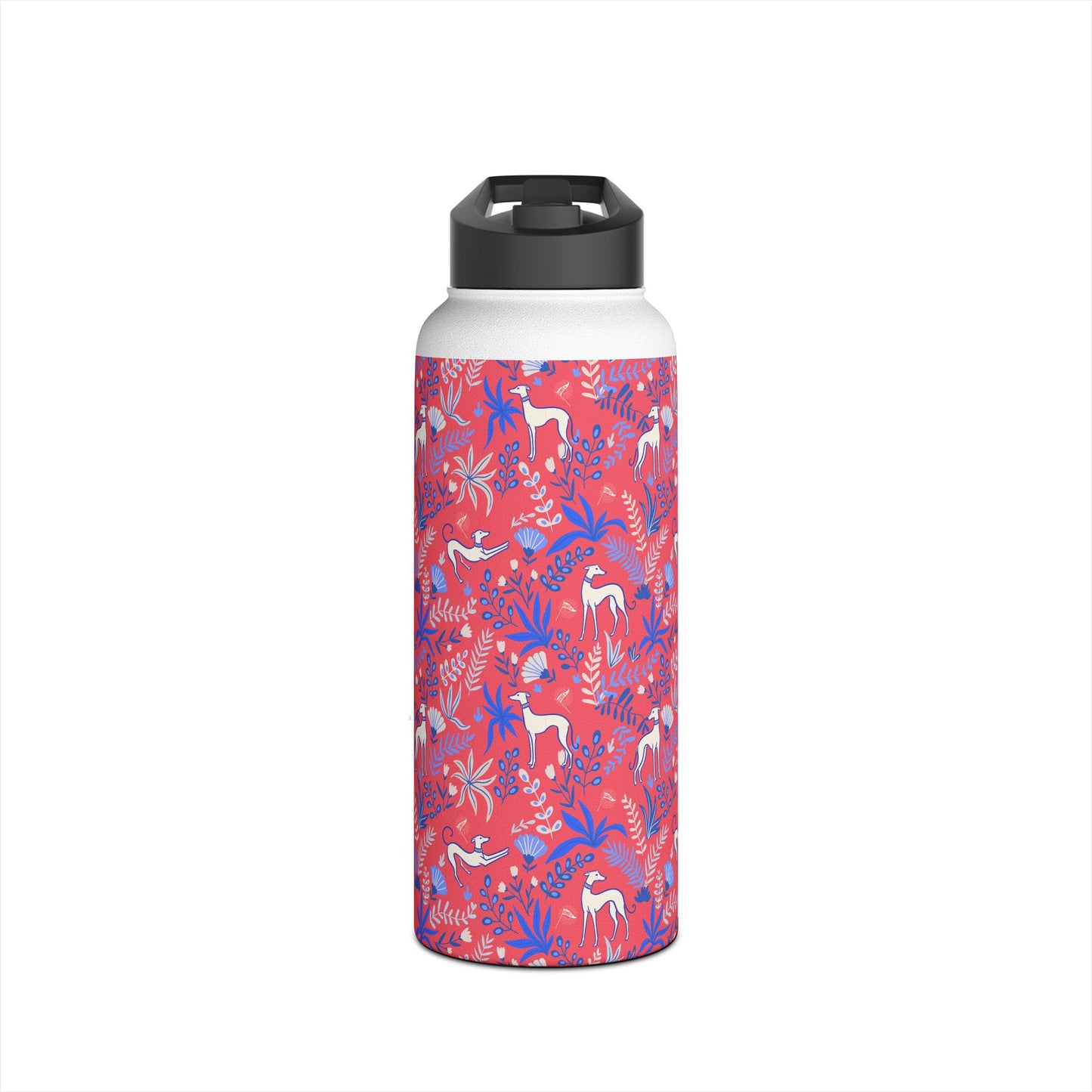 Insulated Water Bottle | Greyhounds | Pink Fern