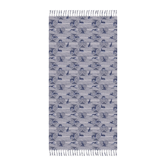 Boho Beach Towel | Greyhounds | Pink Track