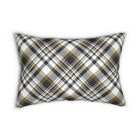 Pillow | Black & Gold | Tartan