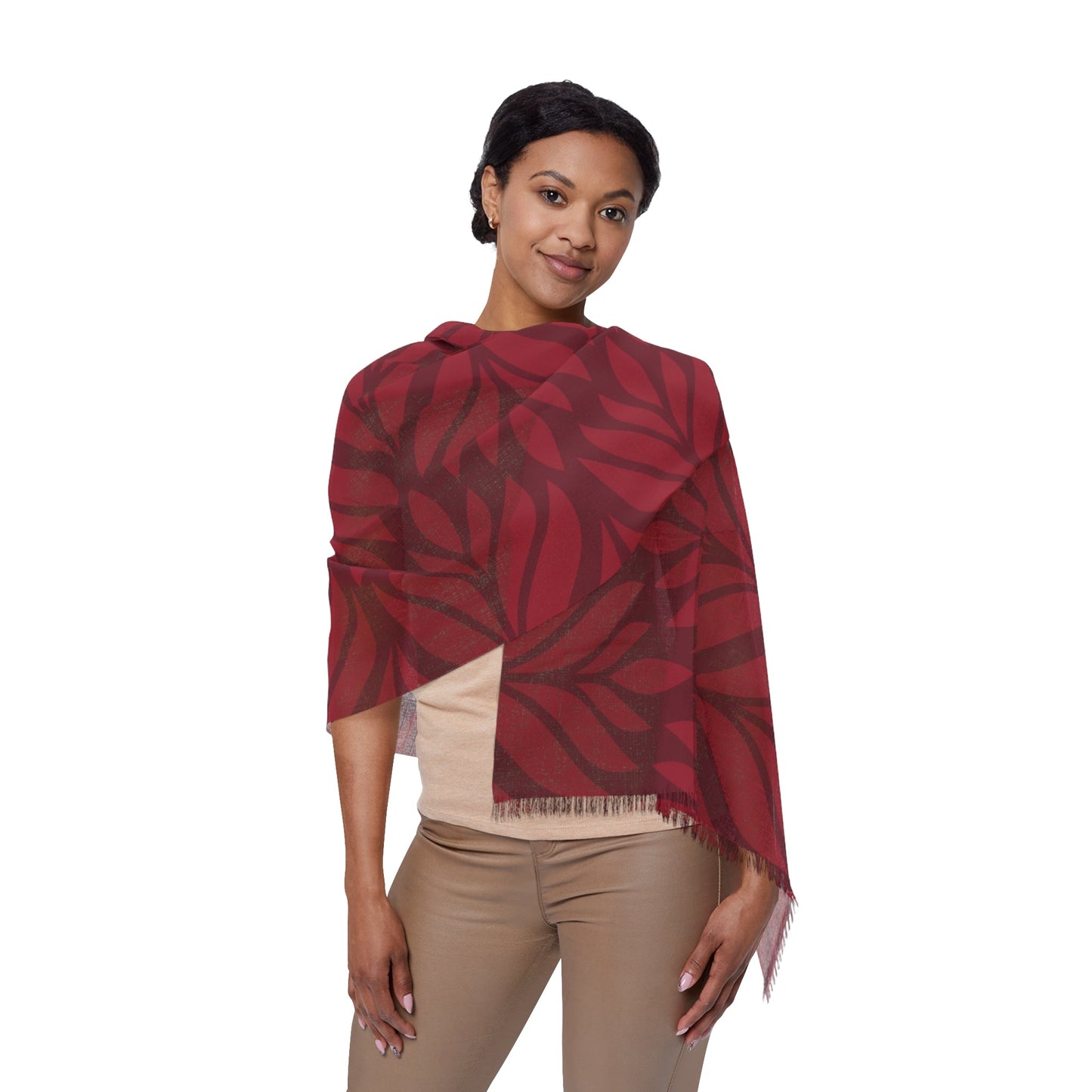 Scarf | Maroon & White | Palm