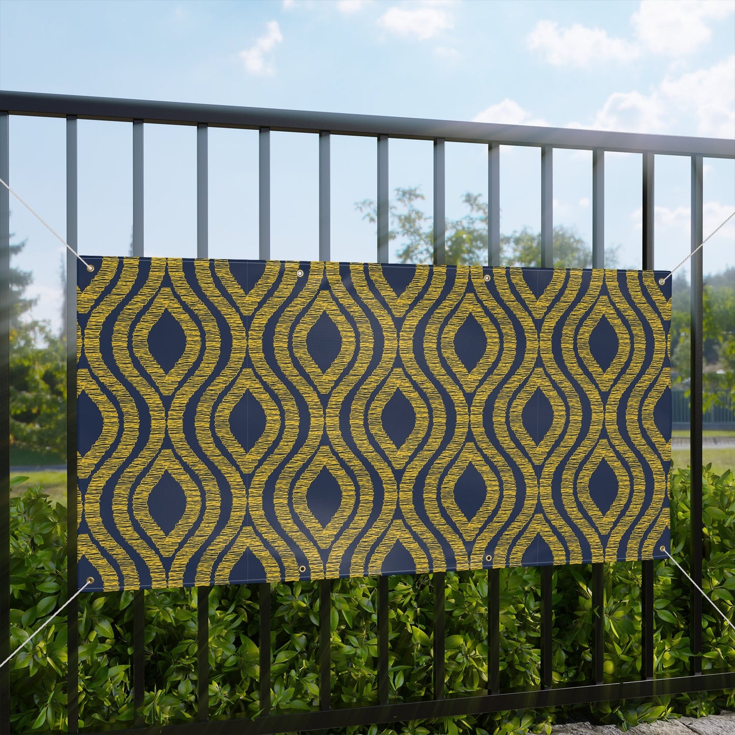 Banner | Yellow & Blue | Ogee