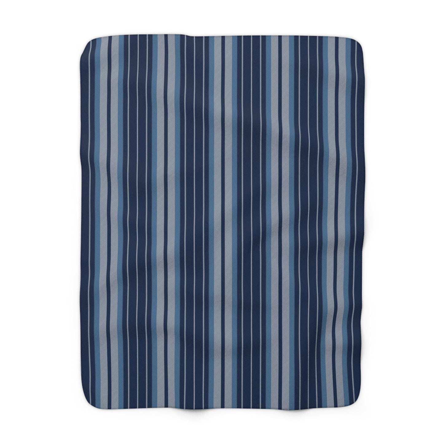 Sherpa Blanket | Light Blue & White | Stripe