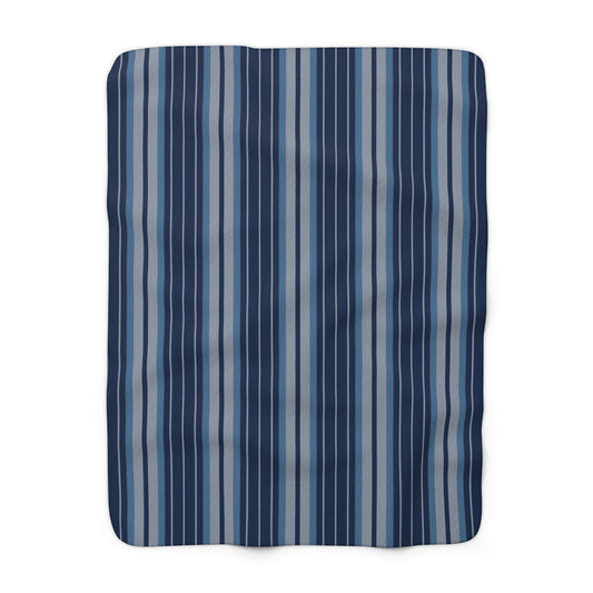 Sherpa Blanket | Light Blue & White | Stripe