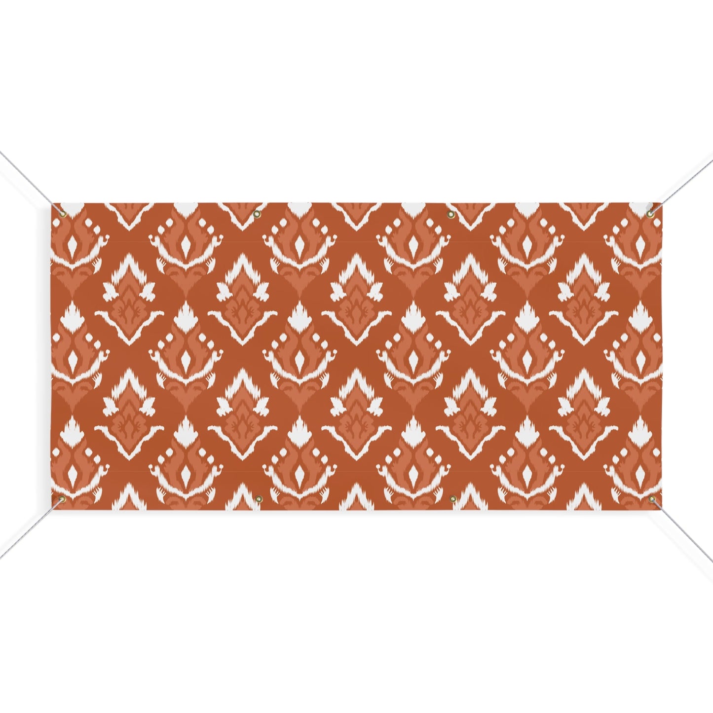 Banner | Dark Orange & White | Ikat
