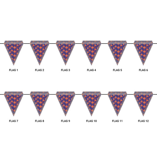 Flag Garland | Bright Blue & Orange | Magnolia