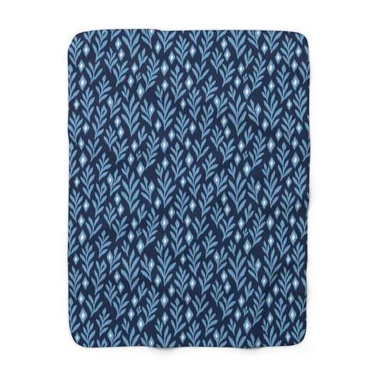 Sherpa Blanket | Light Blue & White | Laurel