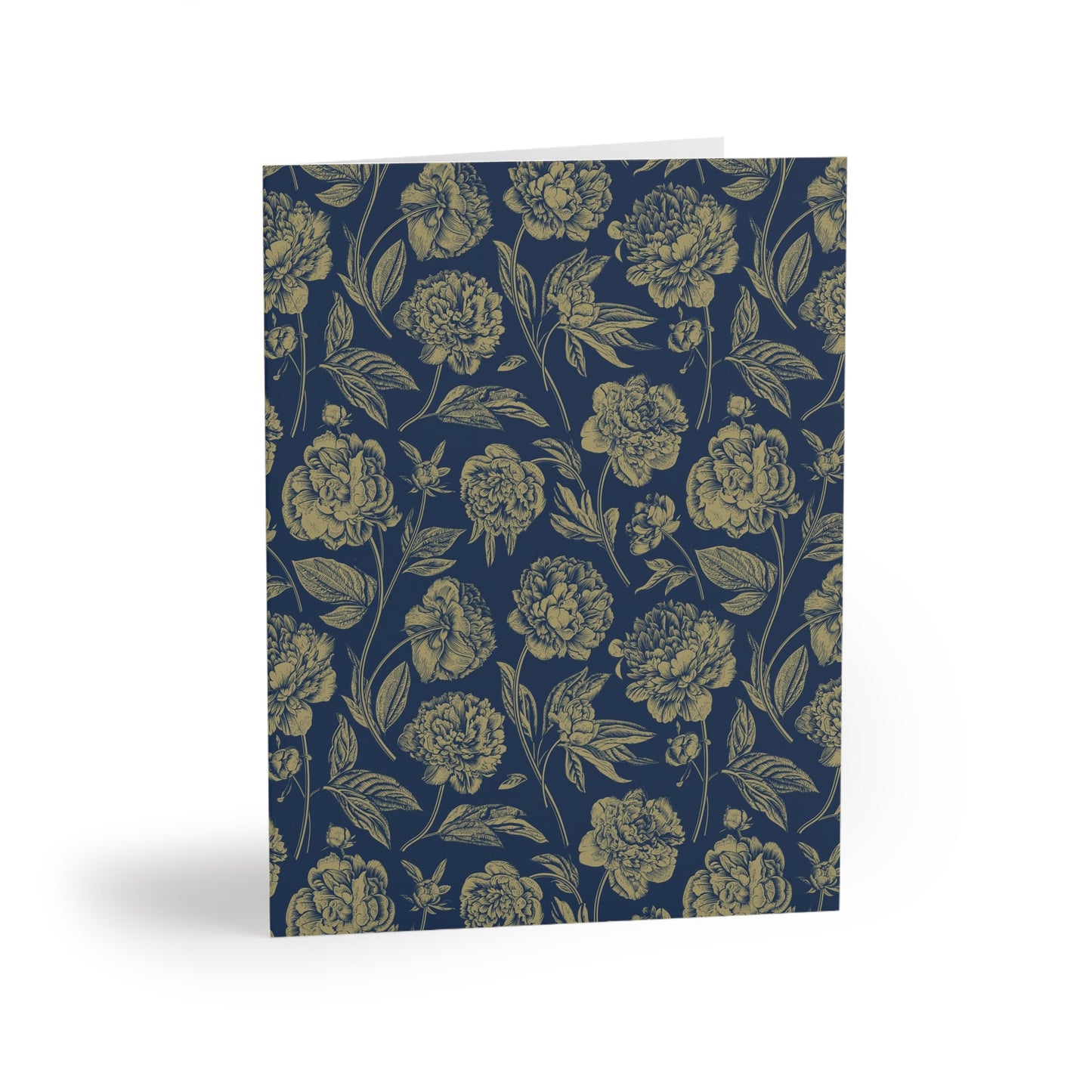 Notecards Set | Blue & Gold | Peony