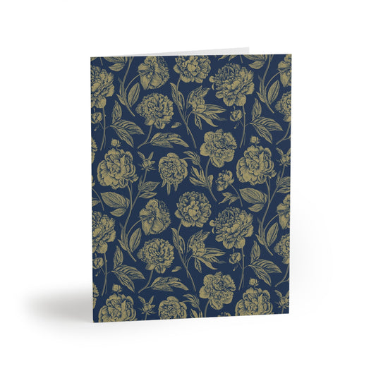 Notecards Set | Blue & Gold | Peony
