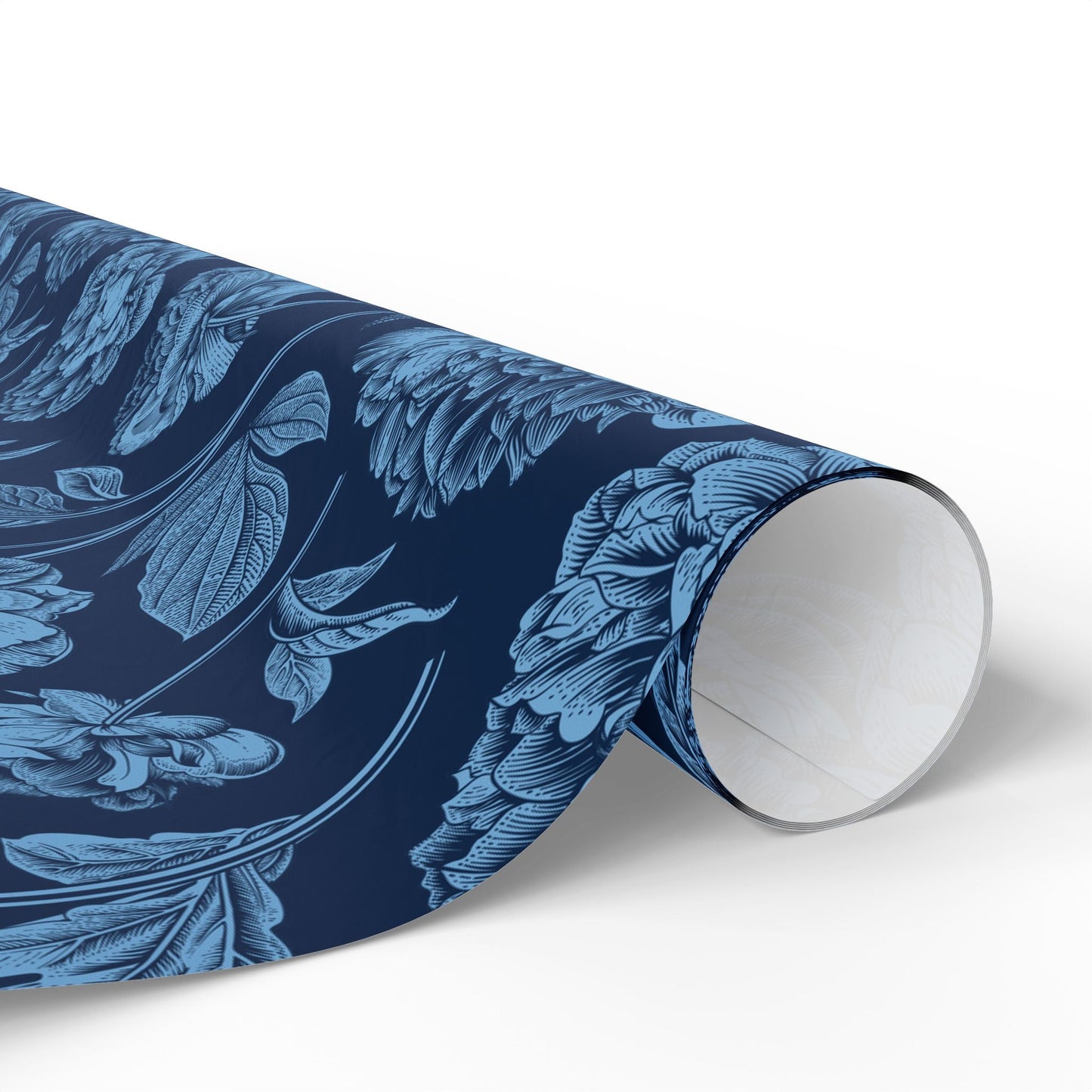 Gift Wrap | Light Blue & White | Peony