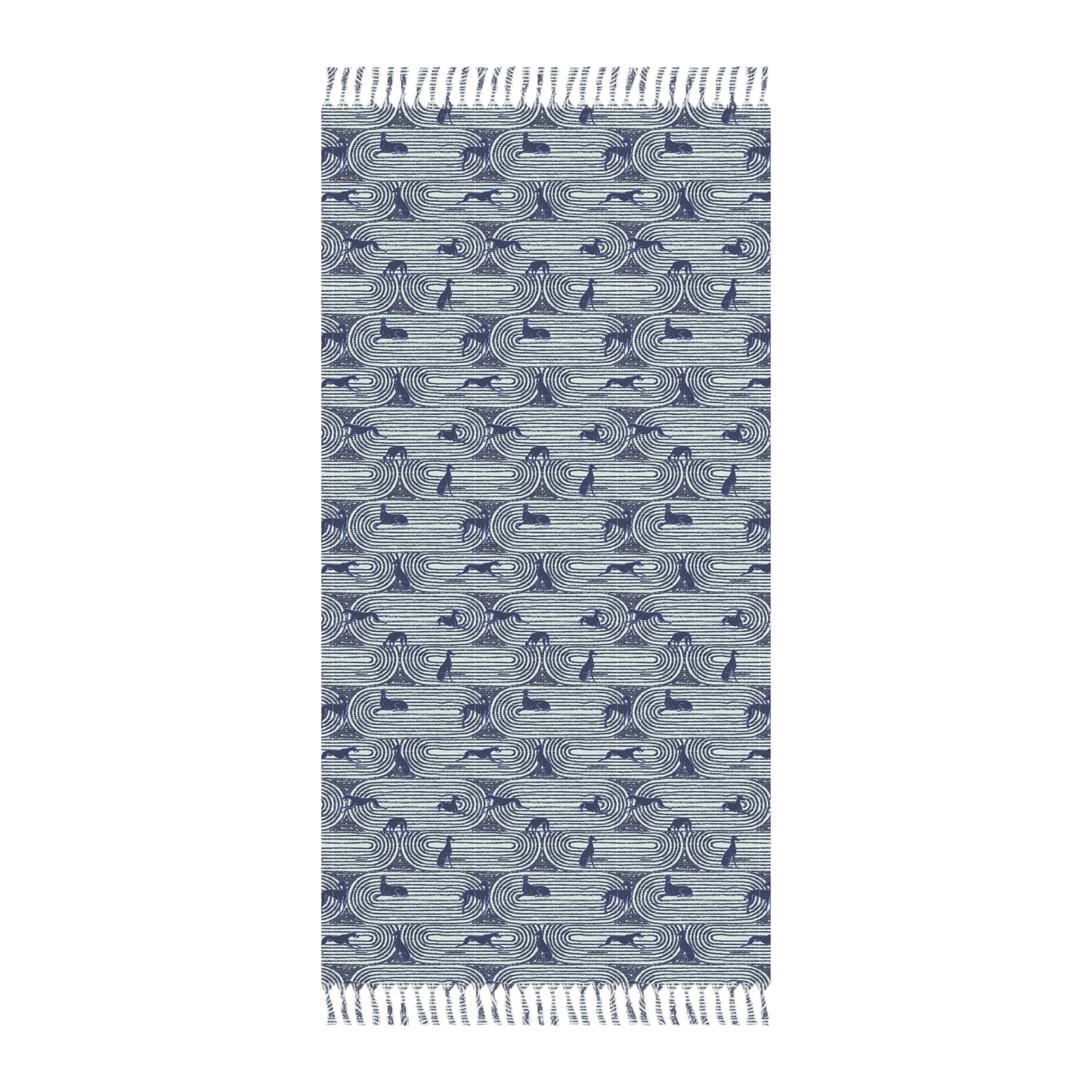 Boho Beach Towel | Greyhounds | Green Track