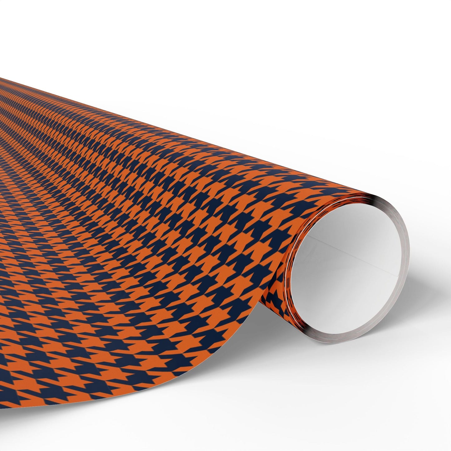 Gift Wrap | Orange & Blue | Houndstooth