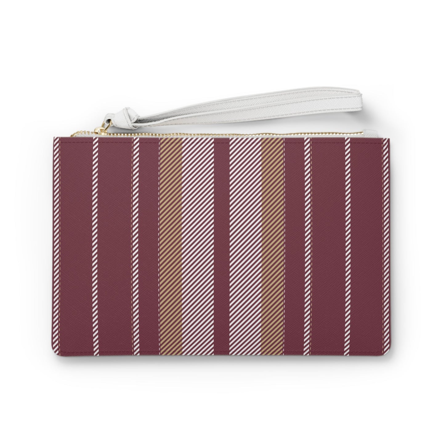 Clutch Bag | Maroon & Gold | Stripe
