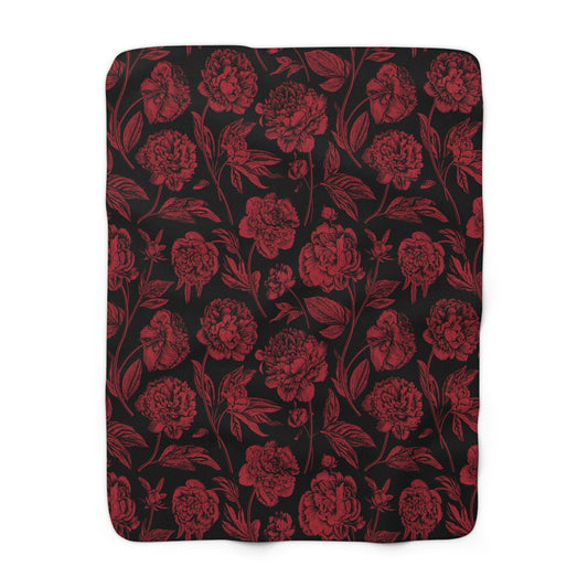 Sherpa Fleece Blanket | Athens, Georgia | Peony